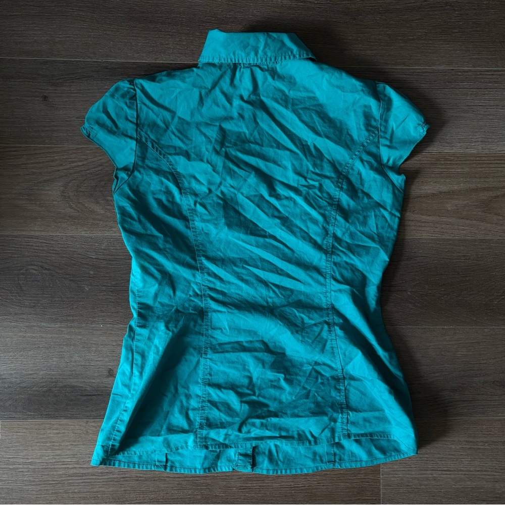Teal Button Down Shirt - Picture 3 of 7